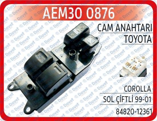 AEM 300876 Cam Anahtari Toyota Corolla Sol Ciftli 99-01